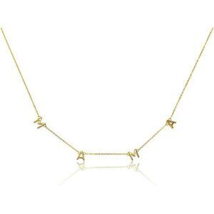Gold Mama Necklace Dainty Letter Pendant Gift for New Mom Layering Jewelry
